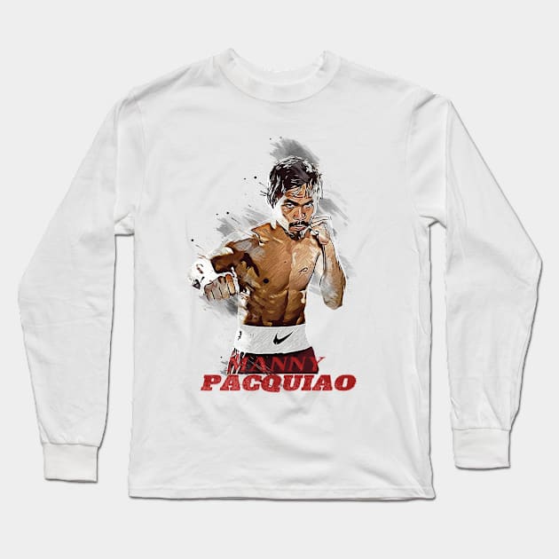 Pacquiao Long Sleeve T-Shirt by mobilunik